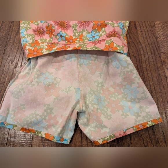 Outline Skort Floral Funky Psychedelic 60s Inspired Skirt With Shorts Size 6 - Picture 10 of 13